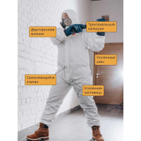 Комбинезон хим.защиты Jeta Safety многоразовый из нетканого материала Neofit, разм.XXXL/56-58, JPC58-XXXL