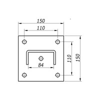 Крепление к потолку для профиля DKC 82x41, горячеоцинкованное BSF8202HDZ