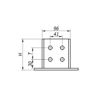 Крепление к потолку для профиля DKC 82x41, горячеоцинкованное BSF8202HDZ