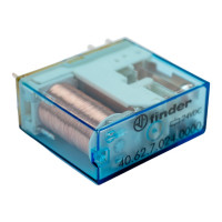 Миниатюрное реле Finder 2 перекидных контакта 10А, = 24В Чувст. пост. тока, AgNi, 406270240000