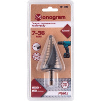 Сверло ступенчатое спиральное по металлу Special (7-36 мм; 11 ступеней; Р6М5) Monogram 101-040