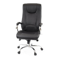 Кресло Everprof King M кожа черный EC-370 Leather Black