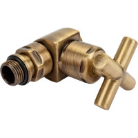 Прямой вентиль SR Rubinetterie серия "Prestige & Minimal" крест, 1/2", цвет бронза 0376-1500Z000