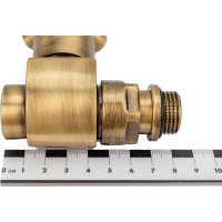 Прямой вентиль SR Rubinetterie серия "Prestige & Minimal" крест, 1/2", цвет бронза 0376-1500Z000