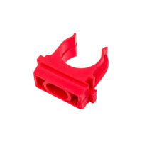 Крепеж-клипса для трубы TDM ELECTRIC ПНД 16 мм, красная, 10 шт. SQ0405-0141