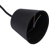 Пластиковый патрон TDM Е27 с подвесом 1 м, черный SQ0335-0062