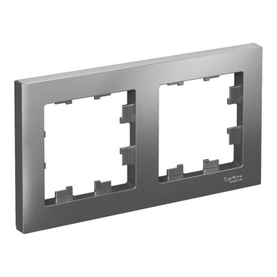 2-ая рамка Systeme Electric AtlasDesign Сталь, универсальная SE ATN000902