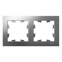 2-ая рамка Systeme Electric AtlasDesign Сталь, универсальная SE ATN000902