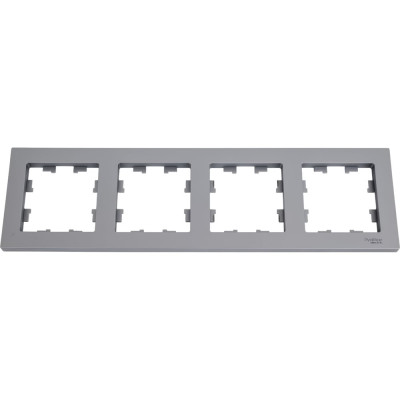 4-ая рамка Systeme Electric AtlasDesign Сталь, универсальная SE ATN000904