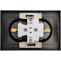 Розетка Systeme Electric AtlasDesign Сталь с/з двойная, 16А, в сборе SE ATN000924