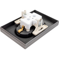 Розетка Systeme Electric AtlasDesign Сталь с/з двойная, 16А, в сборе SE ATN000924