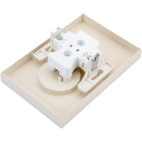 Розетка Systeme Electric AtlasDesign Беж б/з двойная, 16А, в сборе SE ATN000220