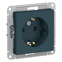 Розетка Systeme Electric AtlasDesign Изумруд с/з, 16А, механизм SE ATN000843