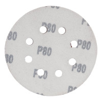 Круг абразивный под липучку (5 шт; 125 мм; Р80; 8 отверстий) BOHRER 52112608