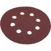 Круг абразивный под липучку (5 шт; 125 мм; Р80; 8 отверстий) BOHRER 52112608