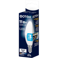 Светодиодная лампа ФОТОН LED B35 11Вт E14 4000K белый свет 23959