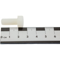 Болт с шестигранной головкой DINFIX DIN 933, полная резьба, полиамид (пластик), М8x20, 10 шт. 00-00001595