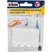 Двусторонние самоклеящиеся полоски Unibob белые, упак. 4 шт. 215022
