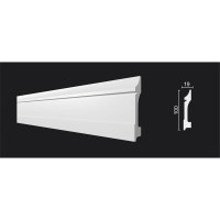 Плинтус напольный ударопрочный влагостойкий под покраску Decor-Dizayn 100x17x2000 мм DD711