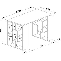 Письменный стол СОКОЛ СПм-15 бетон 00-00011528