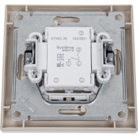 2-клавишный выключатель Systeme Electric AtlasDesign Бежевый сх.5, 10АХ, в сборе SE ATN000252