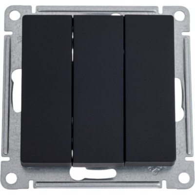 3-клавишный выключатель Systeme Electric AtlasDesign Карбон сх.1+1+1, 10АХ, механизм SE ATN001031