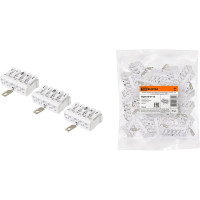 Пружинная соединительная клемма TDM ELECTRIC КСПз5-3L+N+PE, 16 A, с заземлением под винт SQ0510-0116