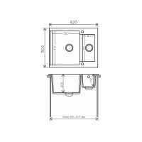 Кухонная мойка Polygran BRIG-620 (№14 Серый) 407916
