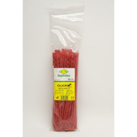 Многоразовые стяжки с двойной головкой SapiSelco красные, 3,8x240, полиамид 6.6, уп. 100 шт. CLT.10.2116R