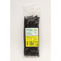 Стяжки с металлической вставкой в головке SapiSelco ME.T, черного цвета, 2.5x200, полиамид 6.6, уп.100 шт. MET.3.2105R