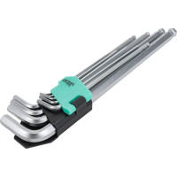 Набор удлиненных шестигранных ключей Nord-Yada с шаром 9 предметов 1.5, 2, 2.5, 3, 4, 5, 6, 8, 10 мм ТМ Nord YADA 907657