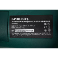 УШМ FAVOURITE FG 2400 2400Вт, ф230мм, 6500об/мин, плавный пуск 106302400