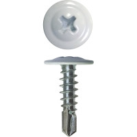 Саморез Daxmer ПШС 4,2x16 с прессшайбой сверло RAL 9003 1000 шт. 00000308039