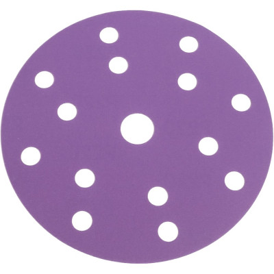 Круг шлифовальный Purple PP627 (150 мм; 15 отверстий; Р220; 100 шт) Hanko PP627.150.15.0220
