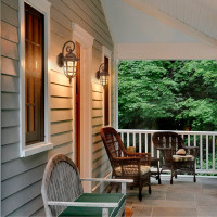 Садово-парковый светильник FERON PL691 на стену вниз 60W 230V E27, коричневый 11696