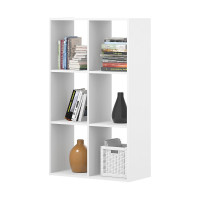 Стеллаж ФЕЛИКС 6-ти секционный белый шагрень ПК-ОБИ-СЖ124Х73-В1-1068