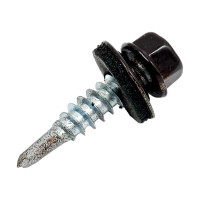 Кровельный саморез КРЕП-КОМП 5,5x25, RAL8019, серо-коричневый, 250 шт. ск55258019кф