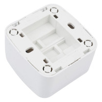 Выключатель белый 1-клавишный открытой установки с подсветкой TDM ELECTRIC IP20 10А, серия "Дача" Народная SQ1824-0005