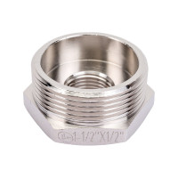 Футорка резьбовая латунная никелированная DOUBLE-LIN Н/В 1.1/2" x 1/2" LL6033 (1 1/2"x1/2")