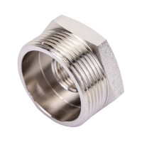 Футорка резьбовая латунная никелированная DOUBLE-LIN Н/В 1.1/2" x 1/2" LL6033 (1 1/2"x1/2")