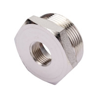 Футорка резьбовая латунная никелированная DOUBLE-LIN Н/В 1.1/2" x 1/2" LL6033 (1 1/2"x1/2")