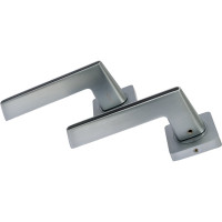 Дверная алюминиевая ручка Вантаж матовый хром/черный глянец V51L-2 AL