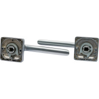 Дверная алюминиевая ручка Вантаж матовый хром/черный глянец V51L-2 AL