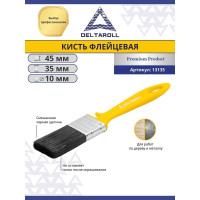Флейцевая кисть DeltaRoll смешанная черная щетина, 35x10 мм, 13135
