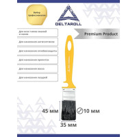Флейцевая кисть DeltaRoll смешанная черная щетина, 35x10 мм, 13135