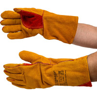 Спилковые краги ГРЕНАДЕР желтые, размер 11 ВИ-кра00811