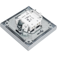 2-клавишный выключатель Systeme Electric AtlasDesign Алюминий сх.5, 10АХ, в сборе SE ATN000352