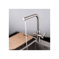 Смеситель для кухни Gappo 35к G4399-4 нержавеющая сталь, с выходом для питьевого фильтра 547650