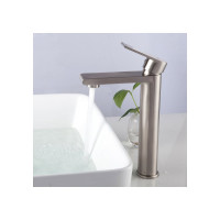 Смеситель для умывальника Gappo 35к G1099-22 нержавеющая сталь, высокий, литой, сатин 549416