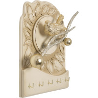 Настенная ключница BOGACHO Птичка Терра Бранч бежевого цвета 73001/кремовый